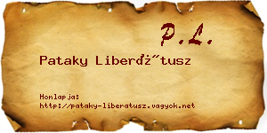 Pataky Liberátusz névjegykártya